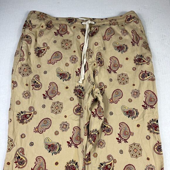Pacsun Mens Slim Drawstring Pants Paisley Streetwear Preppy Casual LARGE FLAW - Picture 2 of 11